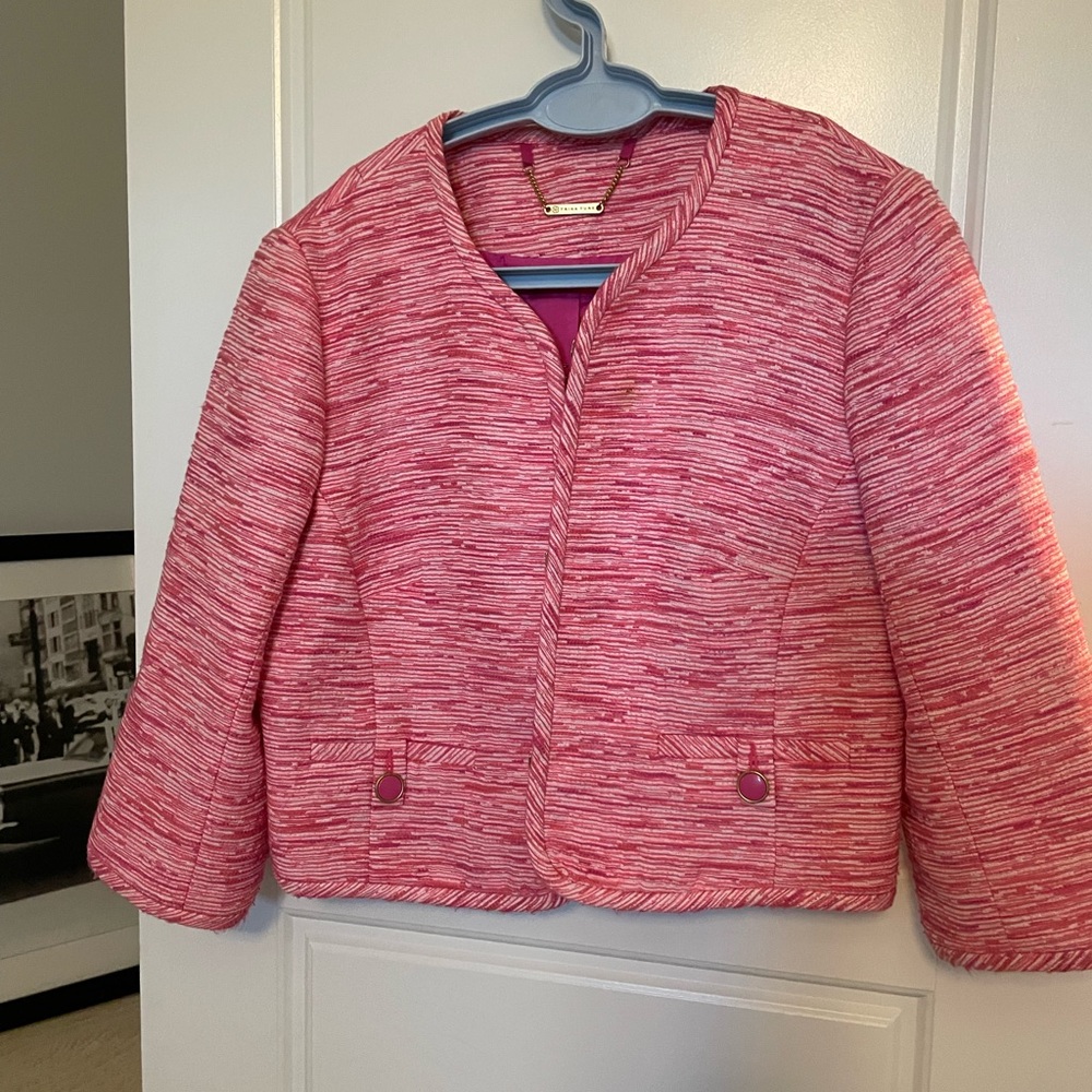 Pink Trina Turk blazer jacket size 12